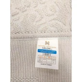 Pamuklu Bukle Lüks Kilim (140x200)-Spiral Düz Krem - 3