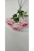 Yapay Kadife Gül 10 Adet Açık Pembe 50 cm VazoDekor Gelin Çiçeği ev Süsü - 1