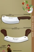 Sürmene Silver Serisi Kahve Sap Mutfak Bıçak Bıçağı Salata Börek Bıçağı Pizza Bıçağı 2 Li (Srm-036) - 2