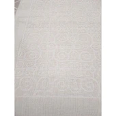 Pamuklu Bukle Lüks Kilim (140x200)-Spiral Düz Krem - 2