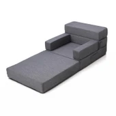 Homedius Melisa Tek Kişilik Katlanır Yatak Katlanır Koltuk Bej Tek - 12