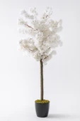 Güleç Yapay Çiçek Yapay Bahar Dalı Ağacı 150 Cm 30 Dal Beyaz - 1