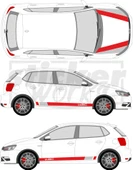 Vw Polo Wrc Sticker Seti - WRC Kaput Şerit - WRC Yan Şerit - 10