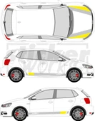 Vw Polo Wrc Sticker Seti - WRC Kaput Şerit - WRC Yan Şerit - 4