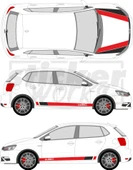 Vw Polo Wrc Sticker Seti - WRC Kaput Şerit - WRC Yan Şerit - 12