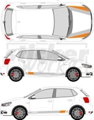 Vw Polo Wrc Sticker Seti - WRC Kaput Şerit - WRC Yan Şerit - 6
