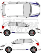 Vw Polo Wrc Sticker Seti - WRC Kaput Şerit - WRC Yan Şerit - 9
