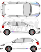 Vw Polo Wrc Sticker Seti - WRC Kaput Şerit - WRC Yan Şerit - 2