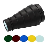 Gdx SN-01 120mm Çaplı Petekli Snoot Bowens Adaptörlü Stüdyo Flaş Aksesuarı - 1