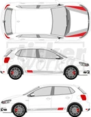 Vw Polo Wrc Sticker Seti - WRC Kaput Şerit - WRC Yan Şerit - 8