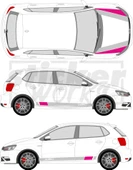 Vw Polo Wrc Sticker Seti - WRC Kaput Şerit - WRC Yan Şerit - 3