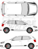 Vw Polo Wrc Sticker Seti - WRC Kaput Şerit - WRC Yan Şerit - 5