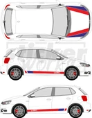 Vw Polo Wrc Sticker Seti - WRC Kaput Şerit - WRC Yan Şerit - 11