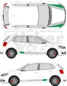 Vw Polo Wrc Sticker Seti - WRC Kaput Şerit - WRC Yan Şerit - 7