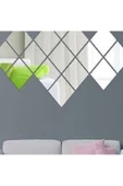 DEKORATİF TASARIM KARE AYNA 4 MM CAM KENARLARI RODAJLI 30x30  CM 3 ADET - 3