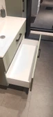 Orka Bari 100 cm Mat Yeşil Banyo Dolabı Alt Modül ve Lavabo - 4