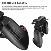 Coofbe 1200Mah Bataryalı 6 Parmak Telefon Soğutucu Nişan Tetik Tuşu Profesyonel Mobil Oyun Konsolu - 11