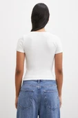 Kare Yaka T-shirt Beyaz - 6