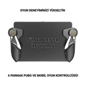 Polham 6 Parmak Tüm Tabletler İle Uyumlu Pubg ve Mobil Oyun Kontrol Adaptörü, Kaymaz Çizmez Joystick - 7