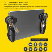 Polham 6 Parmak Tüm Tabletler İle Uyumlu Pubg ve Mobil Oyun Kontrol Adaptörü, Kaymaz Çizmez Joystick - 8