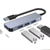 Fh25 USB-A  Çoklayıcı 4xUSB-A 3.0 Portlu Yüksek Hızlı Veri Aktarımlı Kompakt Hub Adaptör - 3
