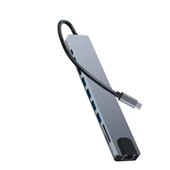 USB-C 10 in 1 Çoklayıcı PD100W Hızlı Şarjlı 4xUSB-A Ethernet HDMI SD TF Girişli Adaptör - 3