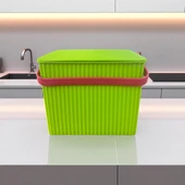 Rainbow Yeşil Kare Kova Piknik Sepeti Meyve Kovası - 1