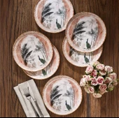 Fecra Peacock 6 Parça Pasta Tabağı Seti - 1