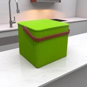 Rainbow Yeşil Kare Kova Piknik Sepeti Meyve Kovası - 2