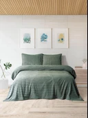 Merinos Modern Twist 3 Parça Çift Kişilik Battaniye Seti Kutulu 220x240 Haki - 2
