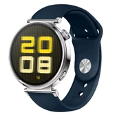 Sneezy Huawei Watch GT5 41mm İle Uyumlu Yumuşak PureLux Soft Silikon Kordon  Lacivert thumbnail 1