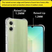 Samsung Galaxy A06 Uyumlu Darbe Önleyici Sararmaya Dayanıklı Airbag Korumalı Ultra Slim TPU Şeffaf Silikon Kılıf - 3