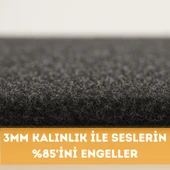 BEYLİNİ Kendinden Yapışkanlı Kapı Kaplaması Keçe Oto Zemin Bagaj Çatı Dayanıklı Uzun Ömürlü Araç Kaplama 3mm - 5