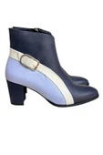 Lacivert Hakiki Deri Topuklu Bot Renk Geçişli thumbnail 1