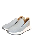 Gri Hakiki Deri Yanları Lastikli Comfort Taban Sneaker - 3