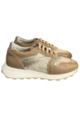 Bej Hakiki Deri Dantel Detay Comfort Taban Sneaker - 1