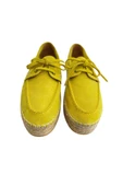 Hardal Hakiki Süet Hasır Taban Bağlı Loafer - 3