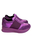 Mor Hakiki Deri Comfort Taban Sneaker - 1