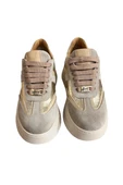 Gold Hakiki Deri Süet  Comfort Taban Bağcıklı Sneaker - 2