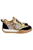 Kahve Hakiki Deri Desenli Comfort Taban Bağcıklı Sneaker - 1