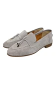 Gri Hakiki Süet Deri Loafer - 3
