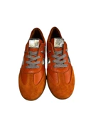 Orange Hakiki Deri Sneaker - 4