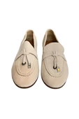 Bej Hakiki Süet Deri Loafer - 2