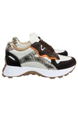 Krem Hakiki Deri Kahve Garnili Comfort Taban Bağcıklı Sneaker - 1