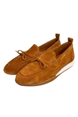 Taba Hakiki Deri Süet Fiyonk Detay Comfort Taban Loafer - 4