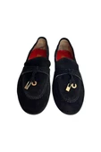 Siyah Hakiki Süet Deri Loafer - 2