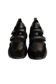 Siyah Hakiki Deri Comfort Taban Sneaker - 3