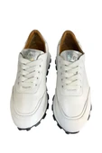 Beyaz Hakiki Deri Comfort Taban Sneaker - 3