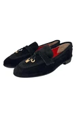 Siyah Hakiki Süet Deri Loafer - 3