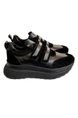 Siyah Hakiki Deri Comfort Taban Sneaker - 1